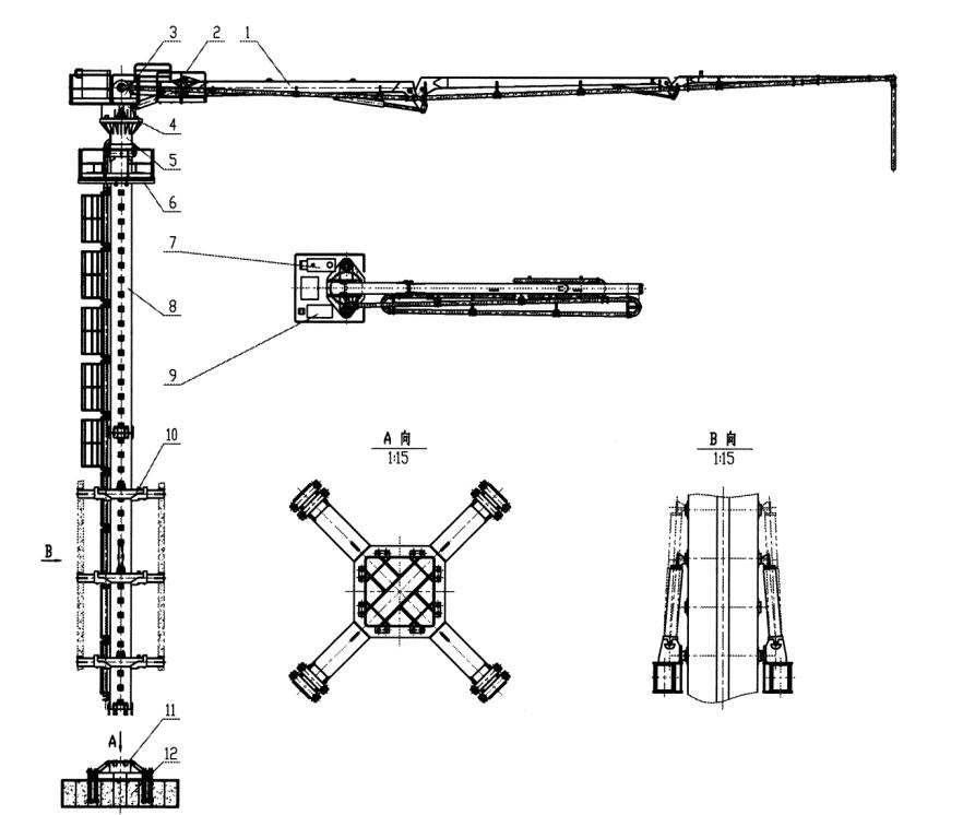 內爬布料機結構圖 內爬布料機結構圖